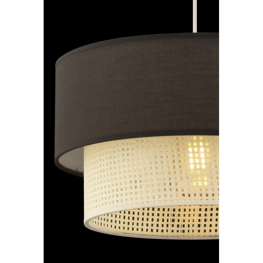 Lampadario a sospensione con cavo ECHO 1xE27/60W/230V marrone/crema