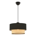 Lampadario a sospensione con cavo ECHO 1xE27/60W/230V nero/beige