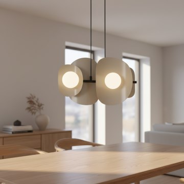 Lampadario a sospensione con cavo ELEMENTI 4xG9/8W/230V beige
