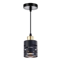 Lampadario a sospensione con cavo ELEN 1xE27/35W/230V nero/oro