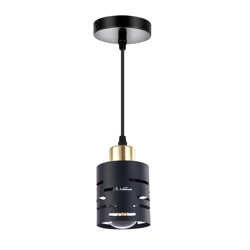Lampadario a sospensione con cavo ELEN 1xE27/35W/230V nero/oro