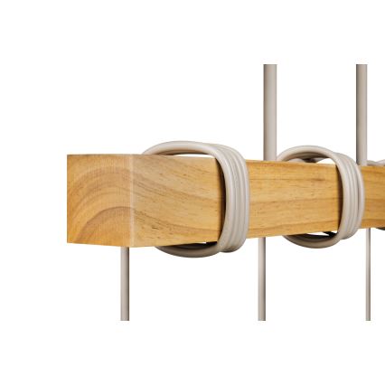 Lampadario a sospensione con cavo ELEN 3xE27/35W/230V beige/oro/marrone