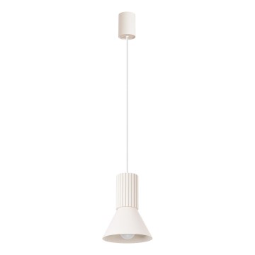 Lampadario a sospensione con cavo ESTRIA 1xE14/10W/230V Ø 14 cm crema