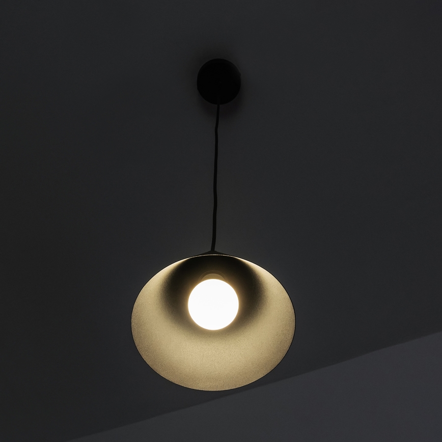 Lampadario a sospensione con cavo ETNA II 1xE27/15W/230V Ø 18,5 cm nero