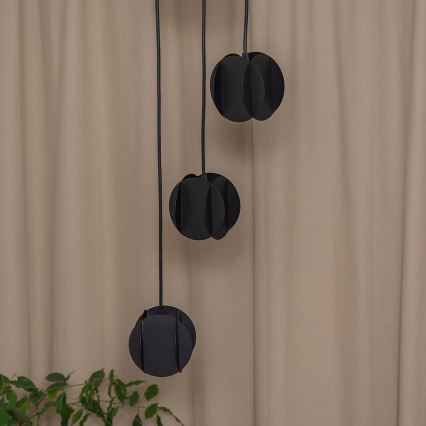 Lampadario a sospensione con cavo GAMBIT 4xGU10/10W/230V nero