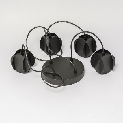 Lampadario a sospensione con cavo GAMBIT 4xGU10/10W/230V nero