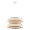Lampadario a sospensione con cavo HALO 1xE27/60W/230V beige/crema