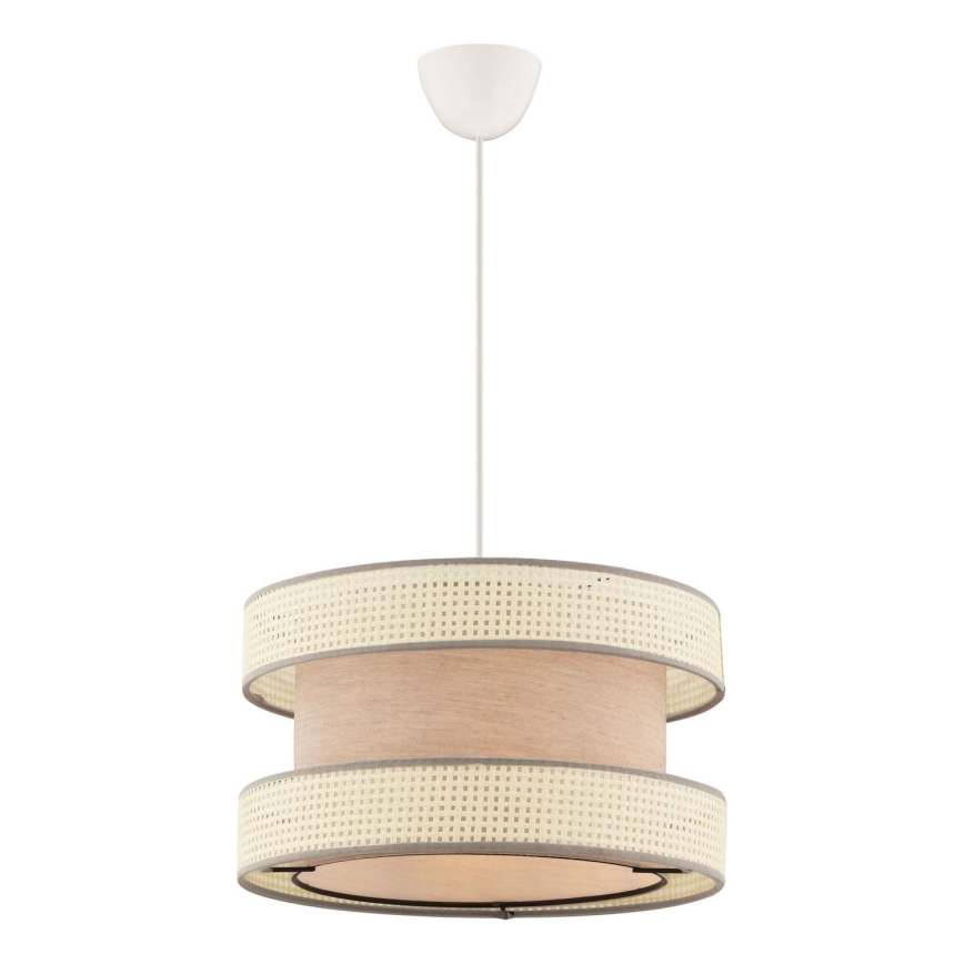 Lampadario a sospensione con cavo HALO 1xE27/60W/230V beige/crema