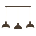 Lampadario a sospensione con cavo HANDA 3xE27/15W/230V marrone