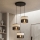 Lampadario a sospensione con cavo KARBON 3xE27/15W/230V nero/grigio