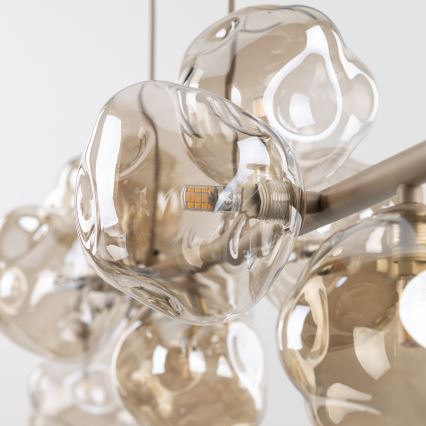 Lampadario a sospensione con cavo LAVA 9xG9/8W/230V beige/beige fumé