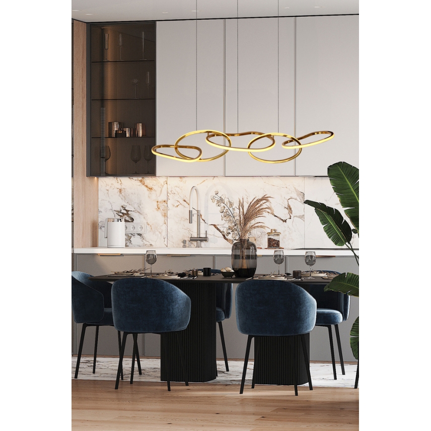 Lampadario a sospensione con cavo LED ANNELI LED/45W/230V 125 cm Oro