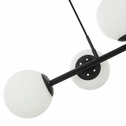 Lampadario a sospensione con cavo MADDIE 5xE14/5W/230V, nero