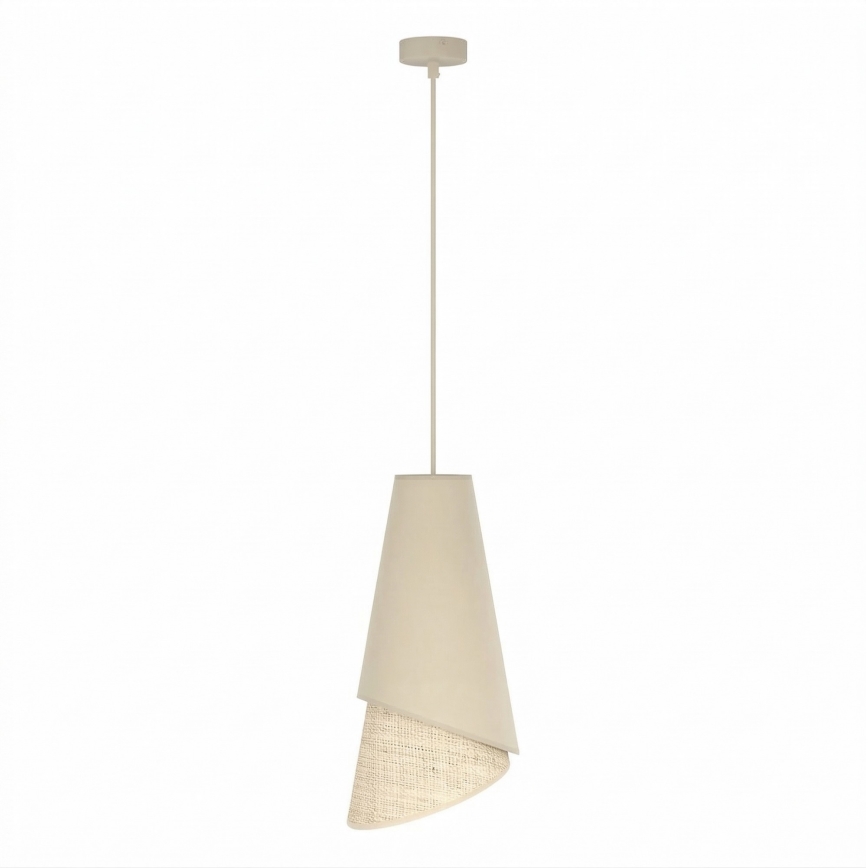 Lampadario a sospensione con cavo MODA 1xE27/15W/230V beige/rattan