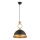 Lampadario a sospensione con cavo MONZA 1xE27/40W/230V diam. 30 cm nero/bronzo