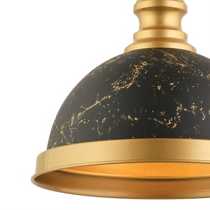 Lampadario a sospensione con cavo MONZA, 1xE27/40W/230V, Ø 29 cm, nero/bronzo