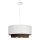 Lampadario a sospensione con cavo NATIA 1xE27/60W/230V bianco/marrone