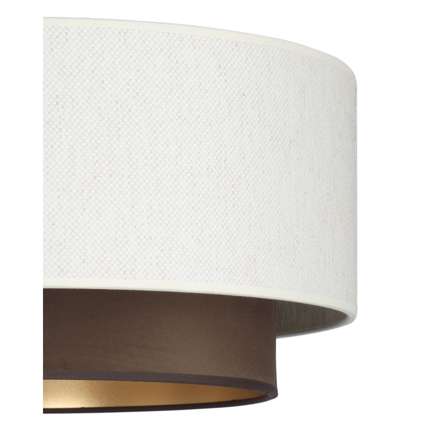 Lampadario a sospensione con cavo NATIA 1xE27/60W/230V bianco/marrone