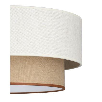 Lampadario a sospensione con cavo NATIA 1xE27/60W/230V bianco/marrone