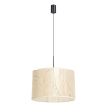 Lampadario a sospensione con cavo NEVIA 1xE27/15W/230V Ø 40 cm beige/effetto marmo