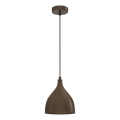 Lampadario a sospensione con cavo NOAK CLASSIC 1xE27/15W/230V marrone
