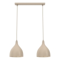 Lampadario a sospensione con cavo NOAK CLASSIC 2xE27/15W/230V beige