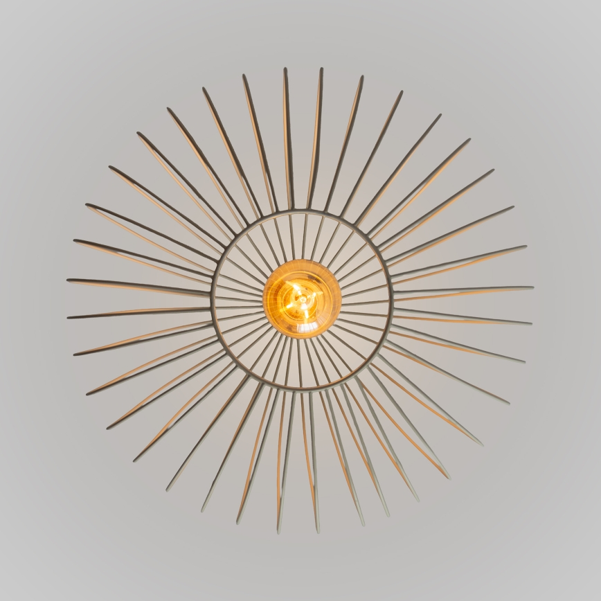 Lampadario a sospensione con cavo OVELLA 1xE27/15W/230V, Ø 36 cm, crema