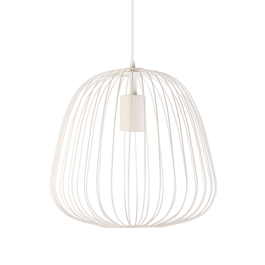 Lampadario a sospensione con cavo OVELLA 1xE27/15W/230V, Ø 36 cm, crema