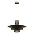 Lampadario a sospensione con cavo PLATO 1xE27/15W/230V bronzo
