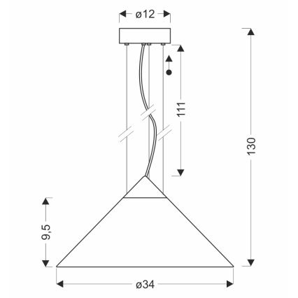 Lampadario a sospensione con cavo PRESTO 1xGX53/10W/230V Ø 34 cm oro/grigio fumé