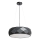 Lampadario a sospensione con cavo REUS, 3x E27/40W/230V, Ø 47 cm, nero