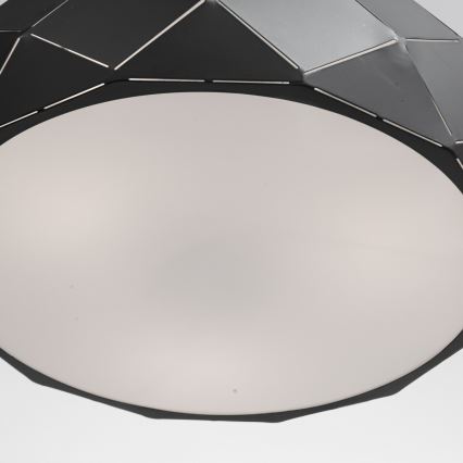 Lampadario a sospensione con cavo REUS, 3x E27/40W/230V, Ø 47 cm, nero