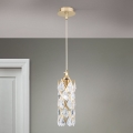 Lampadario a sospensione con cavo RITA 1xG9/40W/230V - finitura dorata