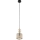 Lampadario a sospensione con cavo SOPHIA 1xE14/10W/230V nero/beige fumé