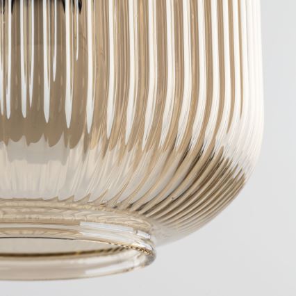 Lampadario a sospensione con cavo SOPHIA 1xE14/10W/230V nero/beige fumé