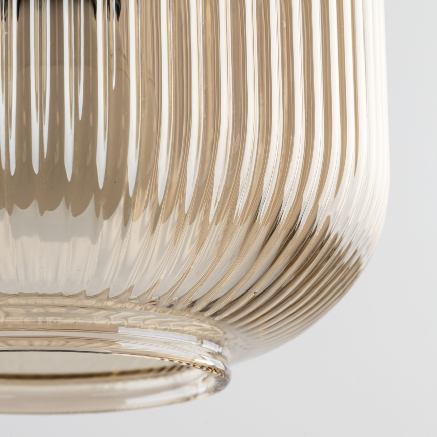 Lampadario a sospensione con cavo SOPHIA 1xE14/10W/230V nero/beige fumé