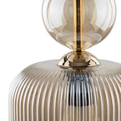 Lampadario a sospensione con cavo SOPHIA 1xE14/10W/230V nero/beige fumé
