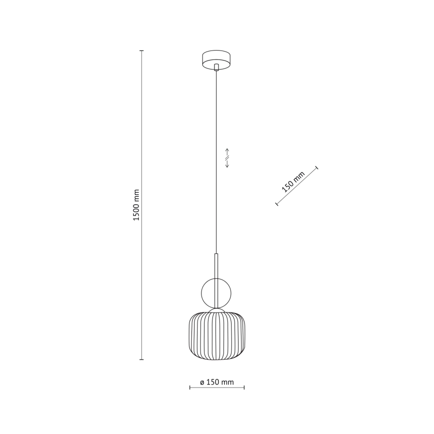 Lampadario a sospensione con cavo SOPHIA 1xE14/10W/230V nero/beige fumé