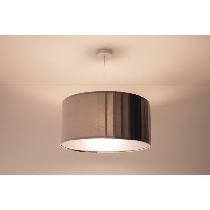 Lampadario a sospensione con cavo STRIPES 1xE27/60W/230V Ø 60 cm grigio