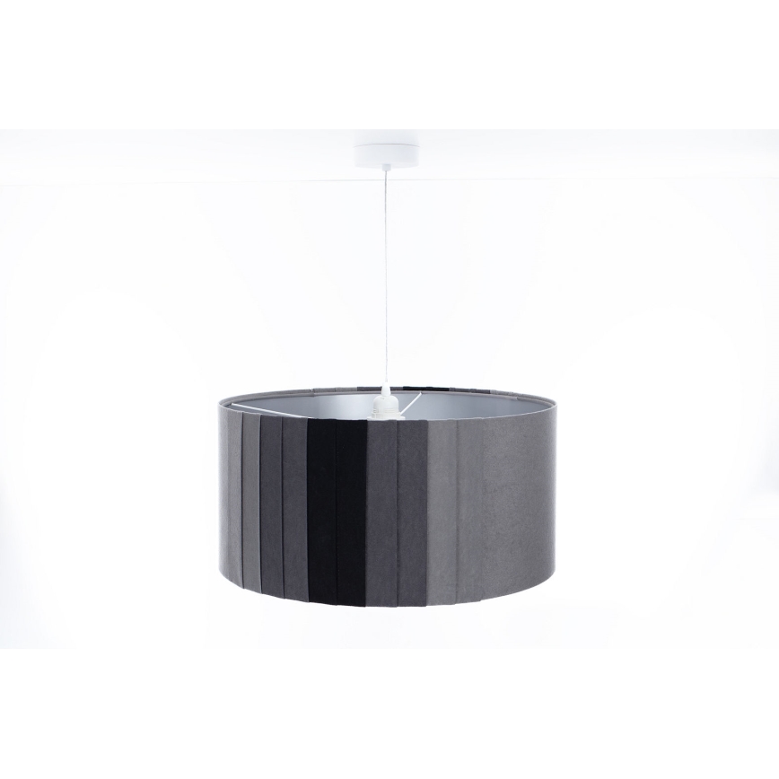 Lampadario a sospensione con cavo STRIPES 1xE27/60W/230V Ø 60 cm grigio