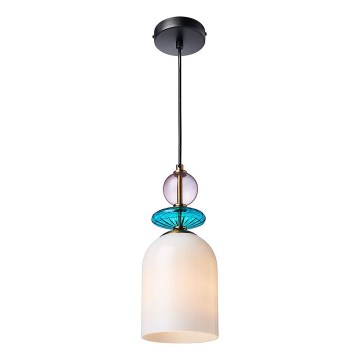 Lampadario a sospensione con cavo TROPEA 1xE27/15W/230V, disponibile in nero, viola fumé, blu e bianco
