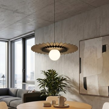 Lampadario a sospensione con cavo UMBRA 1xG9/8W/230V nero/beige