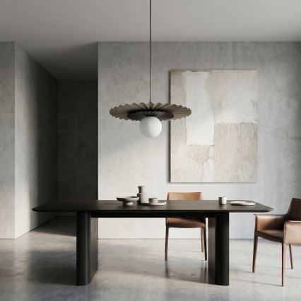 Lampadario a sospensione con cavo UMBRA 1xG9/8W/230V nero/beige