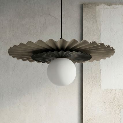 Lampadario a sospensione con cavo UMBRA 1xG9/8W/230V nero/beige