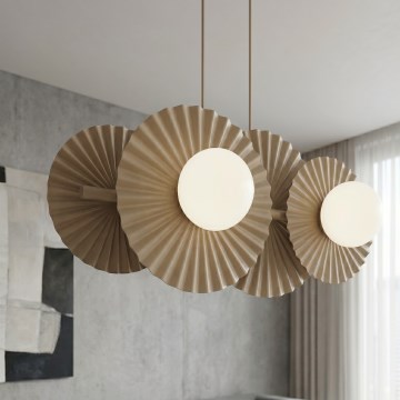 Lampadario a sospensione con cavo UMBRA 4xG9/8W/230V beige