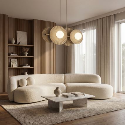 Lampadario a sospensione con cavo UMBRA 4xG9/8W/230V beige