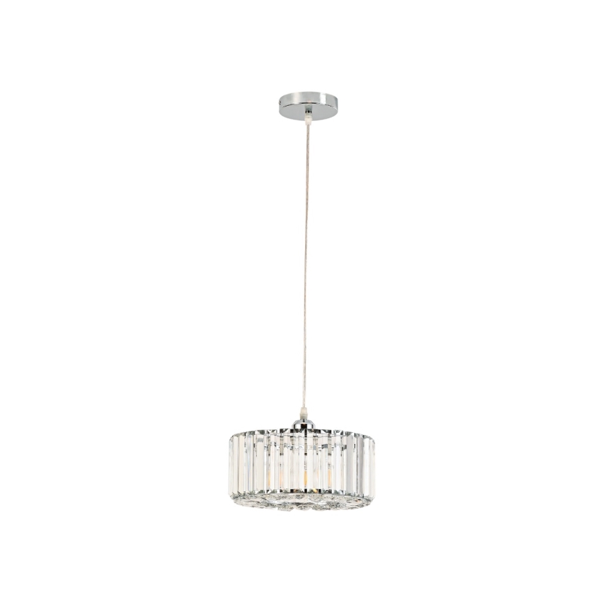 Lampadario a sospensione con cavo VETRO 1xE27/60W/230V cromo lucido
