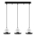 Lampadario a sospensione con cavo YILDO 3xE27/40W/230V bianco/nero