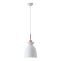 Lampadario a sospensione con filo 1xE27/15W/230V bianco diametro 19,5 cm