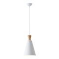 Lampadario a sospensione con filo 1xE27/15W/230V bianco diametro 20 cm